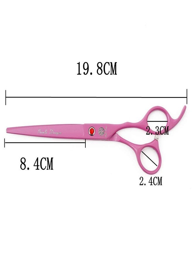 Purple Dragon 7.0 inch Pink 3PCS Pet Grooming Scissors Cat Dog Hair Cutting & Thinning Shears Set for Women Female Pet Groomer - Image 2